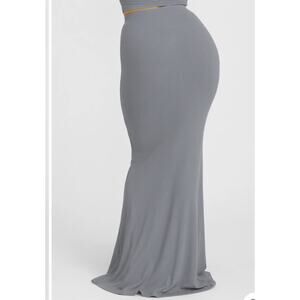NWT Riot Swim Lounge Wear Set Gray Ribbed | Small/Medium Top | Large Long Skirt